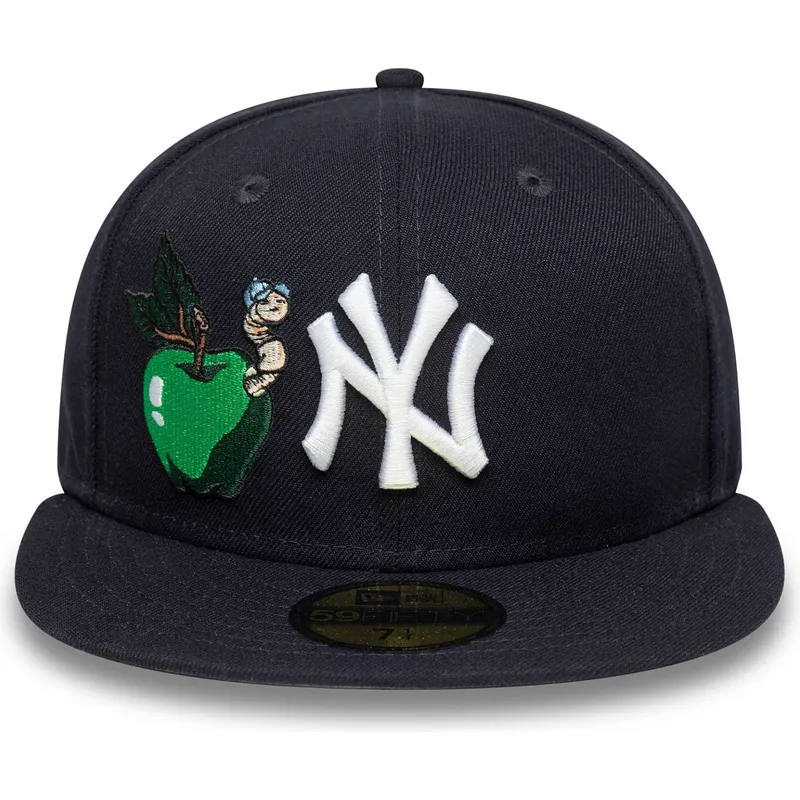 flad-marinebla-tilpasset-59fifty-food-icon-kasket-fra-new-york-yankees-mlb-af-new-era