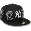 sort-justerbar-59fifty-mythical-new-york-yankees-mlb-kasket-fra-new-era