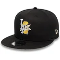 sort-flad-snapback-9fifty-kasket-med-blomstermotiv-fra-los-angeles-dodgers-mlb-fra-new-era
