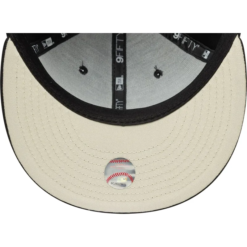 sort-flad-snapback-9fifty-kasket-med-blomstermotiv-fra-los-angeles-dodgers-mlb-fra-new-era