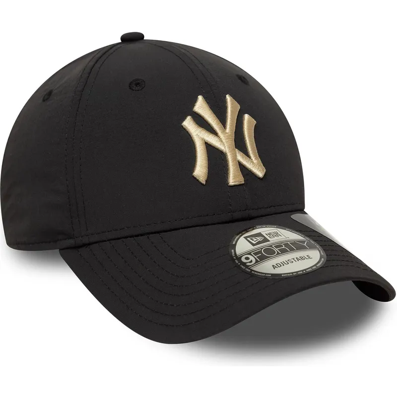 sort-justerbar-buet-kasket-med-beige-logo-9forty-recycled-fra-new-york-yankees-mlb-fra-new-era