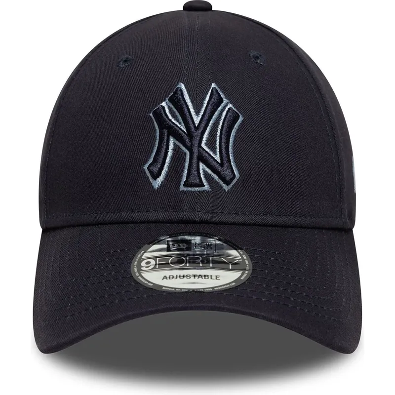 justerbar-marinebla-kurvet-kasket-med-marineblat-logo-9forty-team-outline-fra-new-york-yankees-mlb-fra-new-era