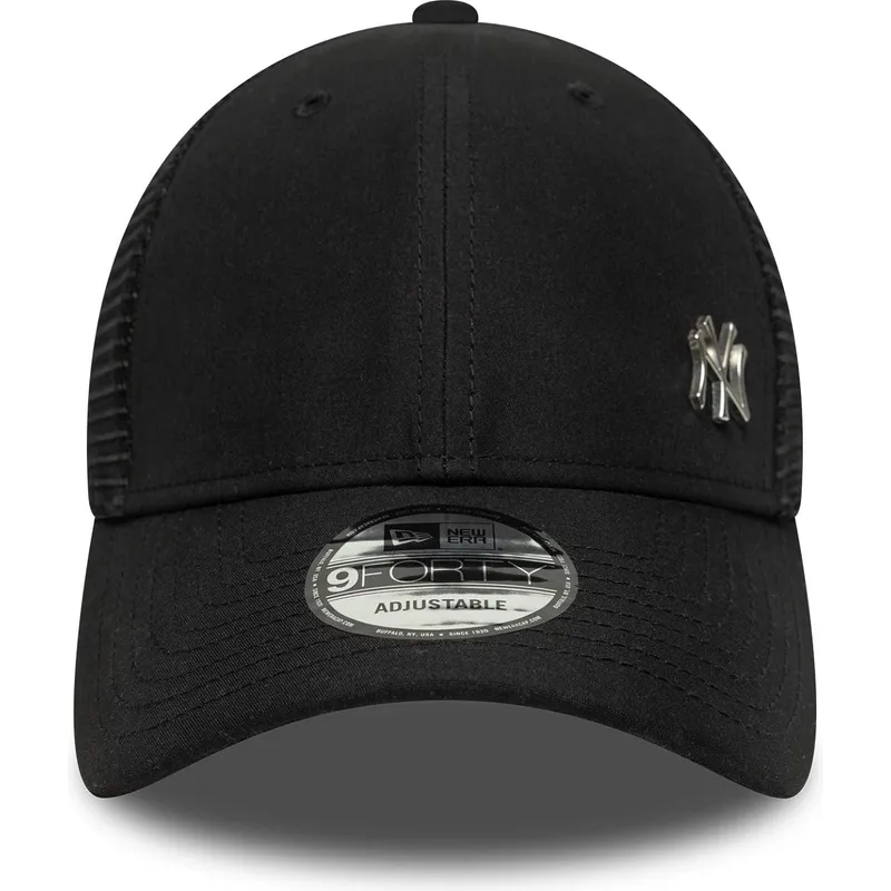 justerbar-sort-trucker-kasket-9forty-flawless-fra-new-york-yankees-mlb-fra-new-era