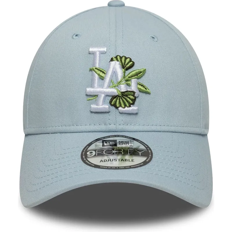 bla-justerbar-kurvet-kasket-9forty-floral-icon-fra-los-angeles-dodgers-mlb-fra-new-era