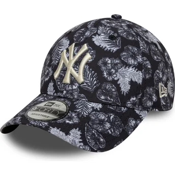 New Era New York Yankees MLB 9FORTY All Over Print justerbar sort buet kasket