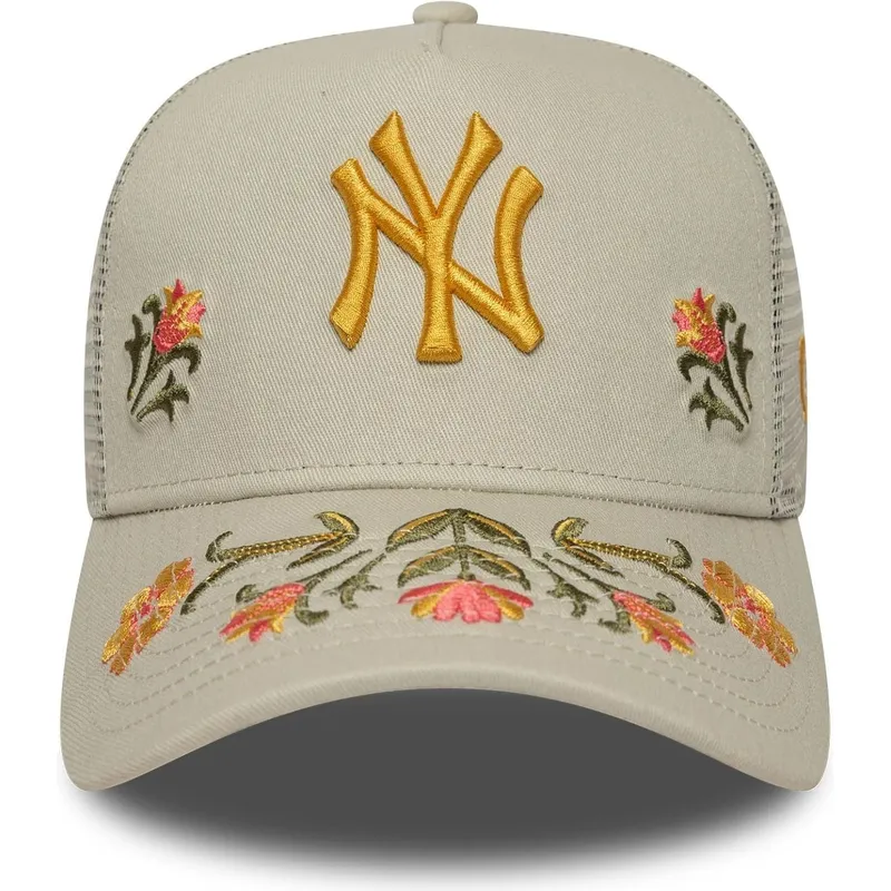 new-era-new-york-yankees-mlb-a-frame-floral-icon-beige-trucker-cap