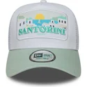 hvid-og-gron-santorini-graekenland-a-frame-summer-trucker-cap-fra-new-era