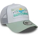 hvid-og-gron-santorini-graekenland-a-frame-summer-trucker-cap-fra-new-era