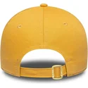 9forty-metallic-logo-los-angeles-dodgers-mlb-gul-justerbar-kvindehat-med-buet-skygge-fra-new-era