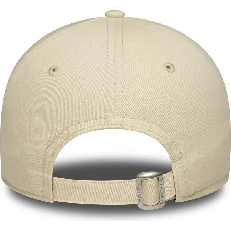 beige-justerbar-buet-kasket-til-kvinder-9forty-floral-icon-fra-los-angeles-dodgers-mlb-fra-new-era