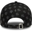 buet-sort-justerbar-kasket-til-kvinder-9forty-monogram-fra-new-york-yankees-mlb-fra-new-era