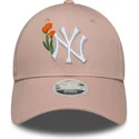 new-era-new-york-yankees-mlb-9forty-justerbar-rosa-kvinde-kasket-med-perler