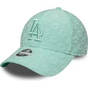 los-angeles-dodgers-mlb-new-era-9forty-floral-towelling-justerbar-gron-buet-kasket-til-kvinder
