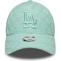 los-angeles-dodgers-mlb-9forty-floral-towelling-gron-justerbar-kvindekasket-med-buet-skygge-fra-new-era