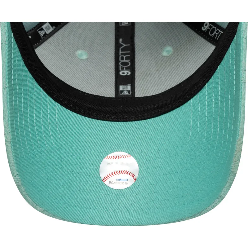 los-angeles-dodgers-mlb-9forty-floral-towelling-gron-justerbar-kvindekasket-med-buet-skygge-fra-new-era