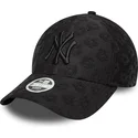 new-york-yankees-mlb-new-era-9forty-floral-towelling-justerbar-sort-buet-kvindehat