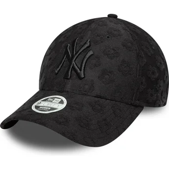 New Era New York Yankees MLB 9FORTY Floral Towelling justerbar sort buet kasket til kvinder