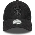 new-york-yankees-mlb-new-era-9forty-floral-towelling-justerbar-sort-buet-kvindehat