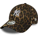 justerbar-leopardbuet-kasket-til-kvinder-9twenty-outline-new-york-yankees-mlb-fra-new-era