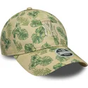 new-era-new-york-yankees-mlb-9twenty-all-over-print-tropical-beige-justerbar-kvindekasket-med-buet-skygge