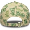 buet-beige-justerbar-kasket-til-kvinder-9twenty-all-over-print-tropical-fra-new-york-yankees-mlb-fra-new-era