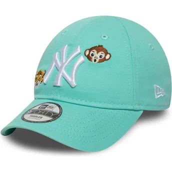 New Era New York Yankees MLB 9FORTY Animal Icon grøn justerbar børnekasket