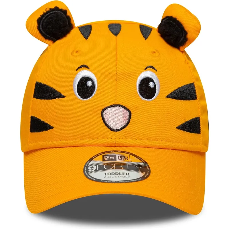 justerbar-orange-buet-kasket-til-born-9forty-animal-fra-new-era