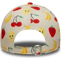 beige-justerbar-buet-kasket-til-dreng-9forty-all-over-print-fruit-fra-new-era