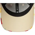 beige-justerbar-buet-kasket-til-dreng-9forty-all-over-print-fruit-fra-new-era