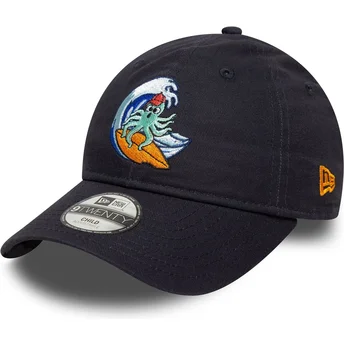 New Era 9TWENTY Surf Crew justerbar marineblå buet kasket til drenge