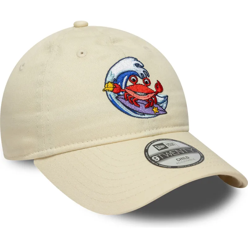 buet-beige-justerbar-kasket-til-dreng-9twenty-surf-crew-fra-new-era