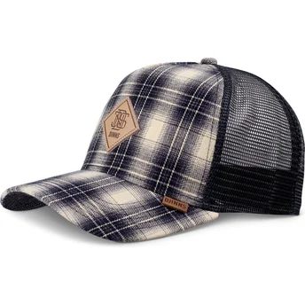 Gorra trucker blå Check HFT Denim Wishy fra Djinns