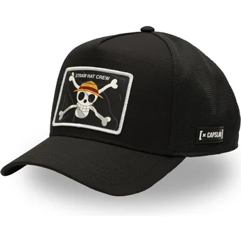 Sort trucker kasket Straw Hat Pirates OP5 FLA One Piece fra Capslab