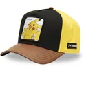 capslab-pikachu-pmk6-pik-pokemon-sort-gul-og-brun-snapback-kasket