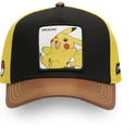 capslab-pikachu-pmk6-pik-pokemon-sort-gul-og-brun-snapback-kasket
