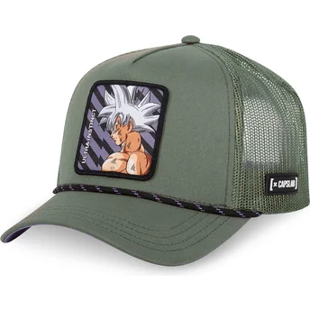Gorra trucker verde Son Goku Ultra Instinct DBS6 ULT Dragon Ball de Capslab