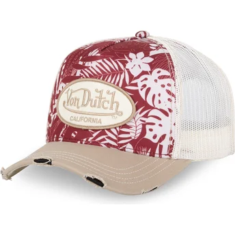 Kasketter buet rød snapback PRINT03 af Von Dutch