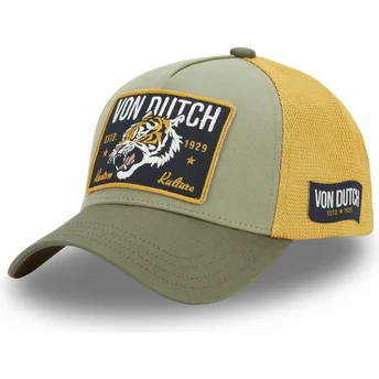 Von Dutch WILD02 grøn og gul trucker kasket