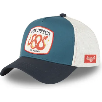 Von Dutch WILD03 blå og hvid trucker kasket