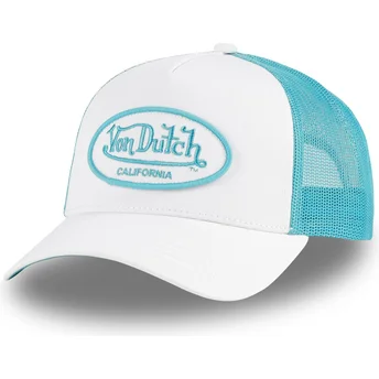 Von Dutch FLUO03 CT hvid og blå trucker kasket