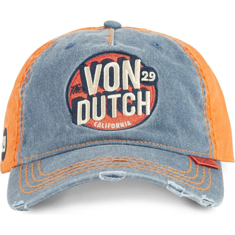 buet-justerbar-bla-og-orange-kasket-retro02-fra-von-dutch