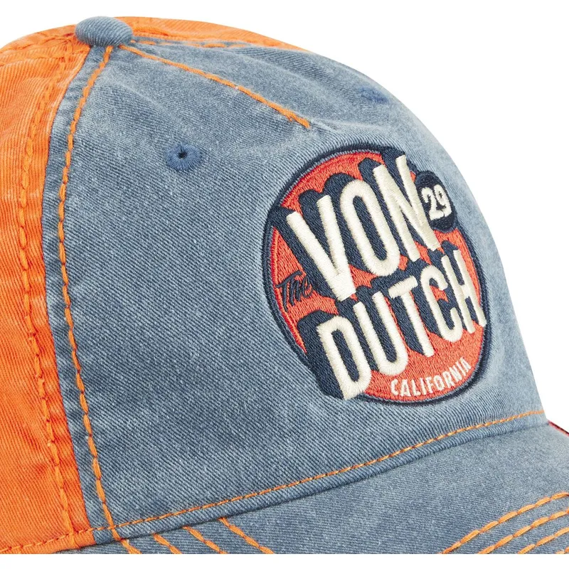 buet-justerbar-bla-og-orange-kasket-retro02-fra-von-dutch