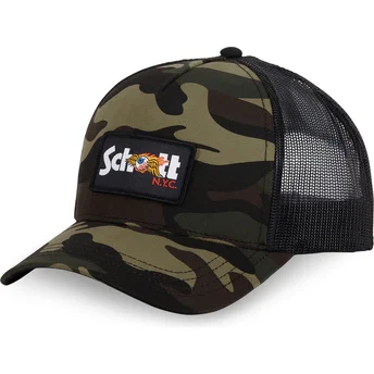 Gorra trucker camouflage ARMY af Von Dutch x Schott NYC