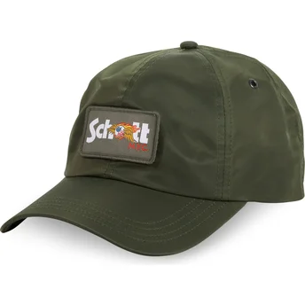 Justerbar grøn buet kasket JET K af Von Dutch x Schott NYC
