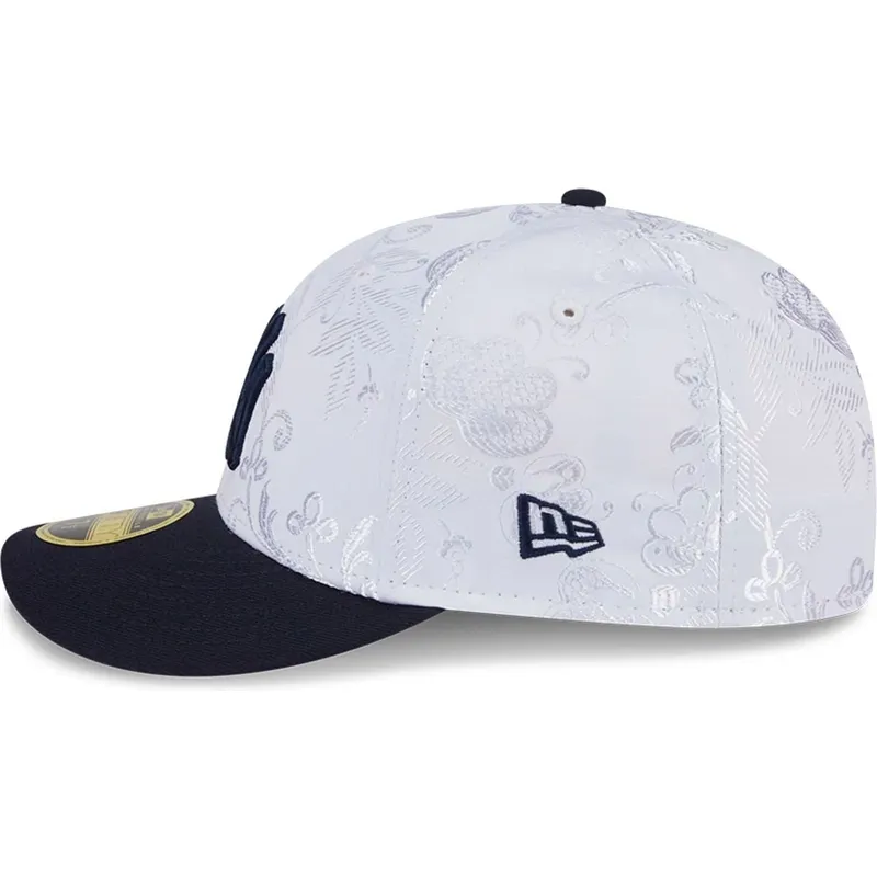 flad-kasket-marinebla-og-hvid-fitted-59fifty-day-low-profile-fra-new-york-yankees-mlb-fra-new-era