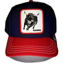 trucker-kasket-marinebla-og-rod-tyr-raging-bull-fab-farm-fra-goorin-bros