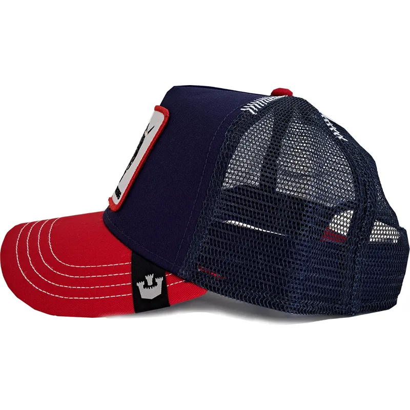 trucker-kasket-marinebla-og-rod-tyr-raging-bull-fab-farm-fra-goorin-bros