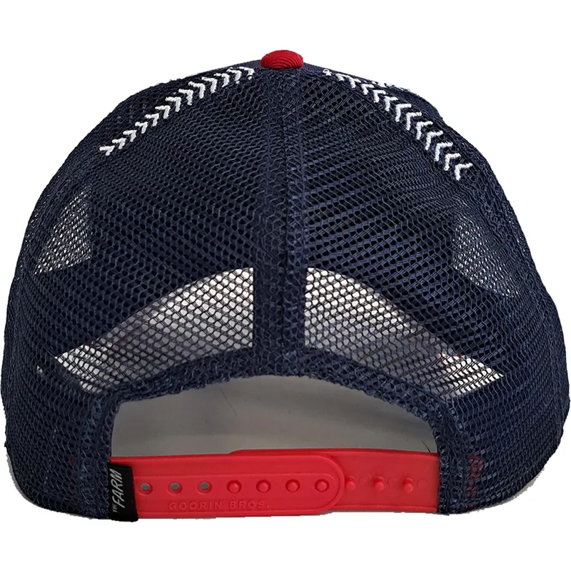 trucker-kasket-marinebla-og-rod-tyr-raging-bull-fab-farm-fra-goorin-bros