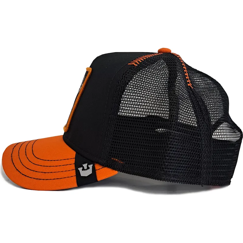 trucker-kasket-sort-og-orange-ulv-solo-wolf-fab-farm-fra-goorin-bros