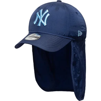 New Era New York Yankees MLB 9FORTY Sun Shield blå buet snapback kasket til dreng med blåt logo